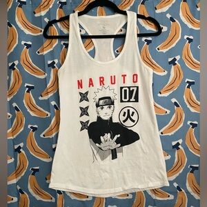 Naruto Graphic Tank Top - White and Black